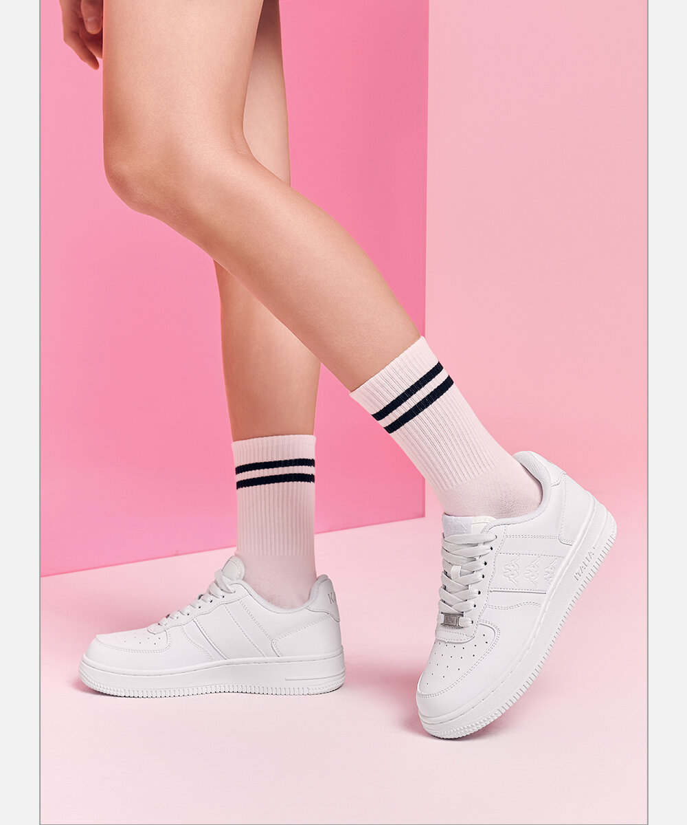 Scarpe casual da donna Kappa 2025 Estate New Style Retro Sneakers sportive con fondo spesso alzato versatili e piatte con punta tonda