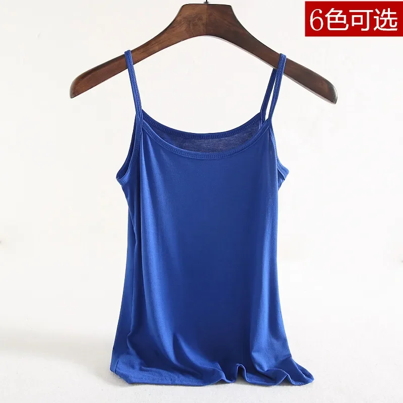 Modal Camisole Women's Summer Solid Color Underwear Thin Base Shirt Large Size Slimming Outer Wear Sleeveless Short Vest