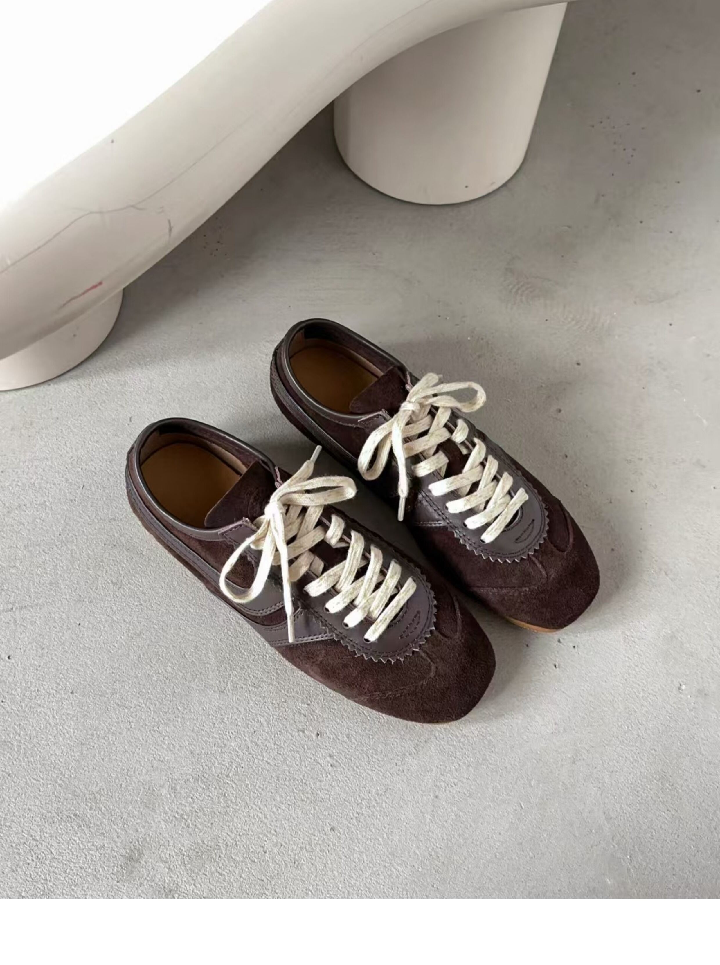 Olive Green Agam Shoes Deqin Casual Sneakers Women's Flat Bottom Sports Shoes Easy to Wear Comfortable Leather Interior · v12