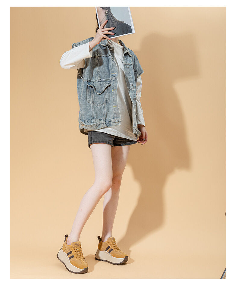 Spring New Style Women's Casual Thick Bottom Agan Dad Shoes Fashion Small Size Heightening Shoes Leisure Sports Running Shoes · v9