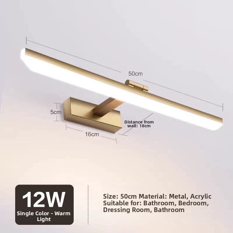 HONERENY | LED Bathroom Mirror Light Wall-mount Free