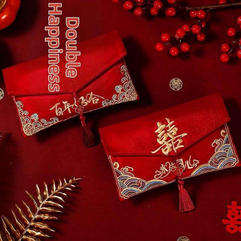 Besee | Wedding Tea Ceremony Large Red Envelope Bag