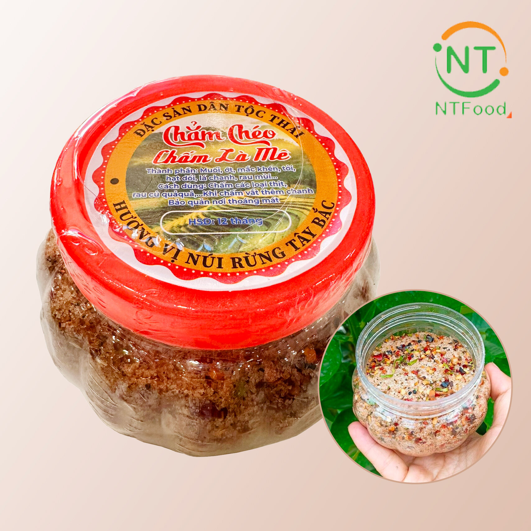 Muối chẩm chéo ntfood đặc sản tây bắc hũ 250gr - nhất tín food