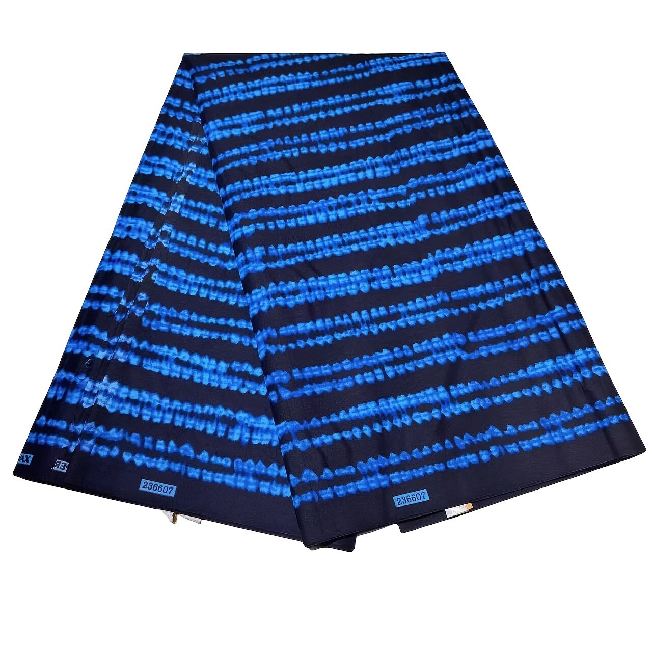 1pc 6yard African ethnic batik blue black striped printed fabric double-sided geometric printed fabric African ethnic fabric