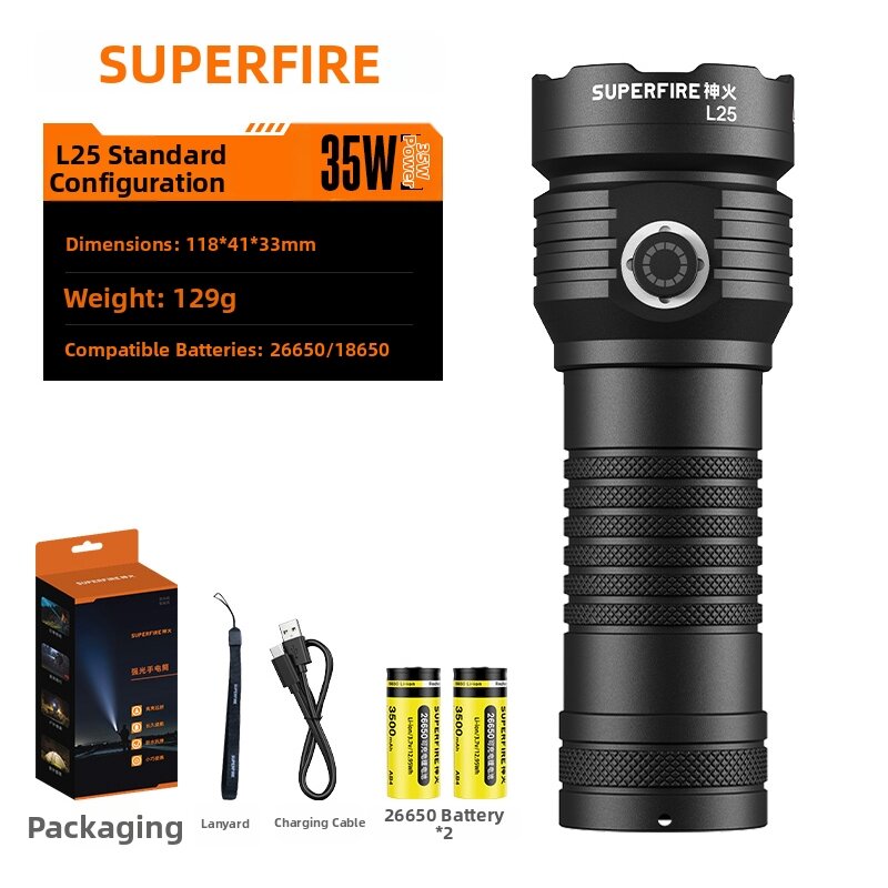 SUPERFIRE | Ultra Bright Rechargeable Flashlight