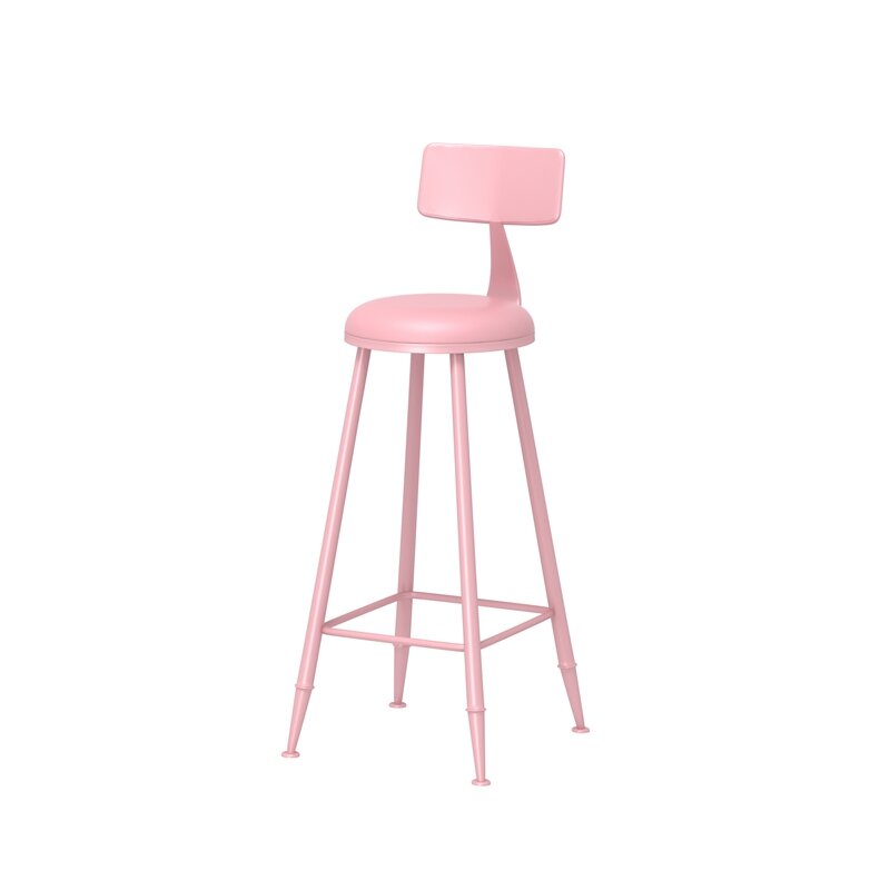 pink suede bar stools