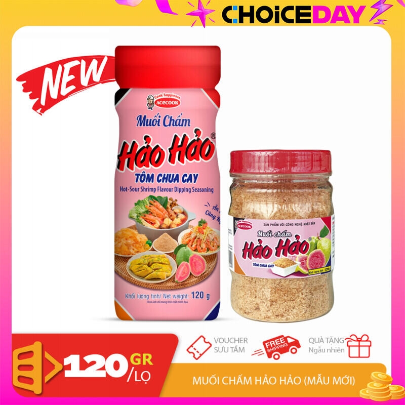 1 lọ 120gr muối chấm Hảo Hảo vị Tôm chua cay mẫu bao bì mới