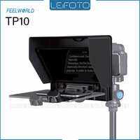 FEELWORLD TP10 Portable 10″ Folding Teleprompter Up 11″ Phone Tablet Prompter for Phone DSLR Shoot