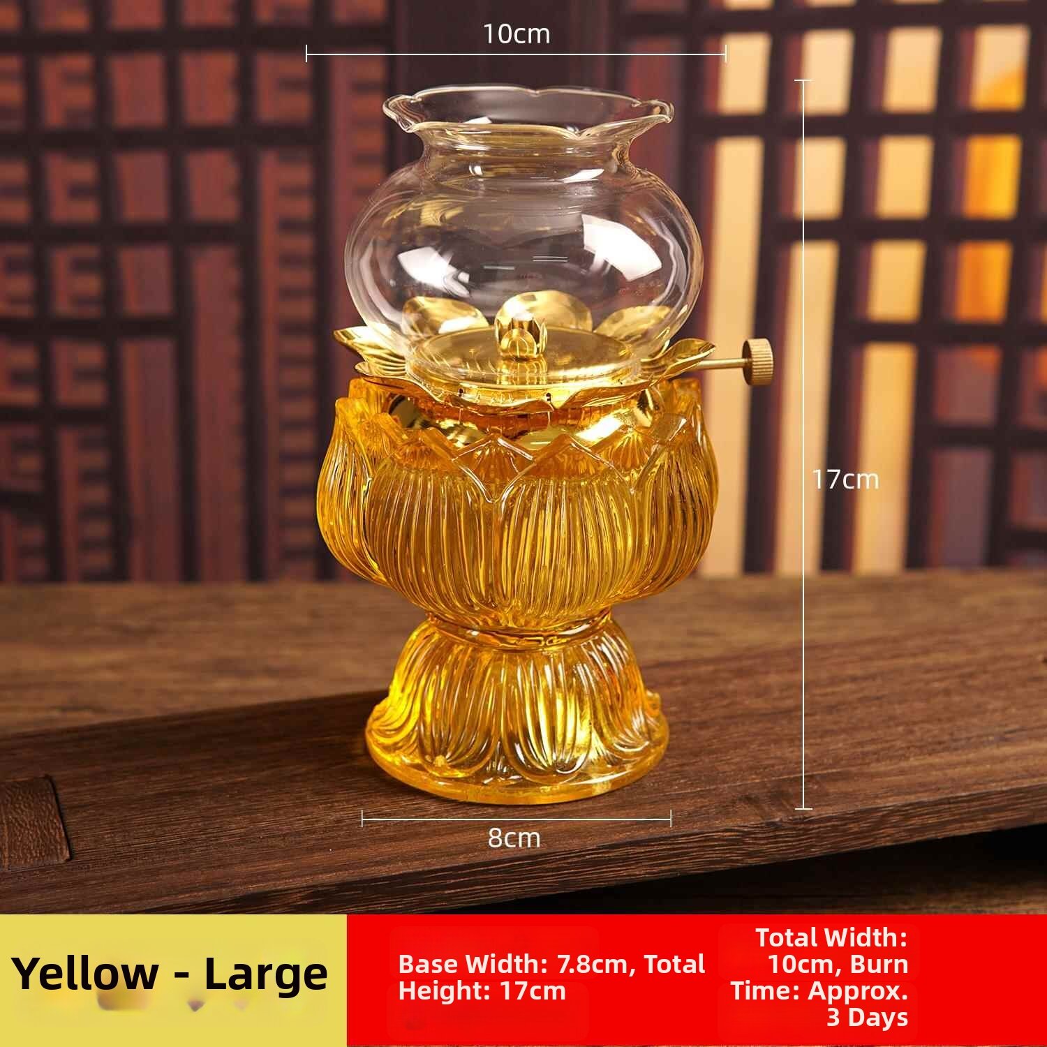 ciiemen | Religious Lotus-shaped Lard Oil Lamp