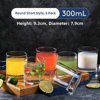 Heat Resistant Transparent Drinking Glasses 6 Set