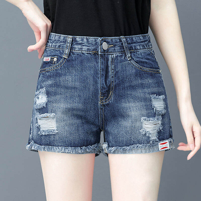 Ripped Denim Shorts Women's Summer 