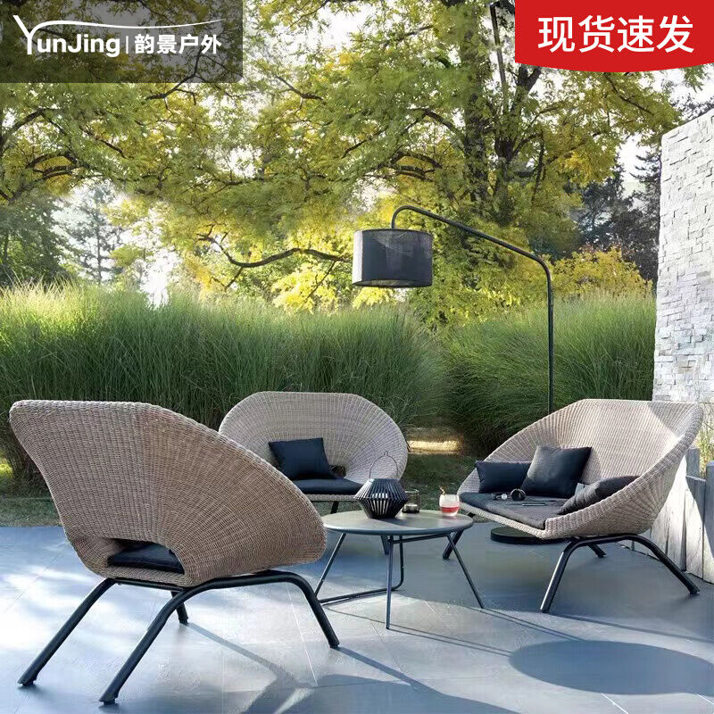 rattan single garden chairs