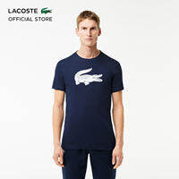 Lacoste Mens Ultra-Dry XXL Logo Sport T-Shirt - Performance ( White / Black / Navy Blue / White ) - TH2042