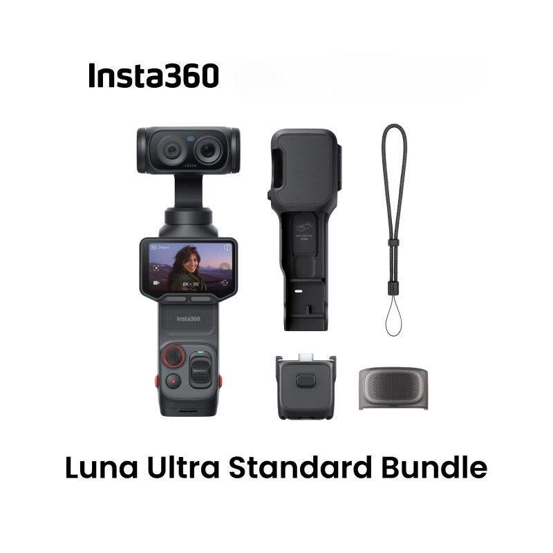 Insta360 Luna Ultra - 8K Vlogging Camera with Dual Leica Lenses, 12× Zoom, 1" Sensor, Detachable 2" Touchscreen, Triple AI Chip, Pocket Gimbal Camera for Vlog Photography