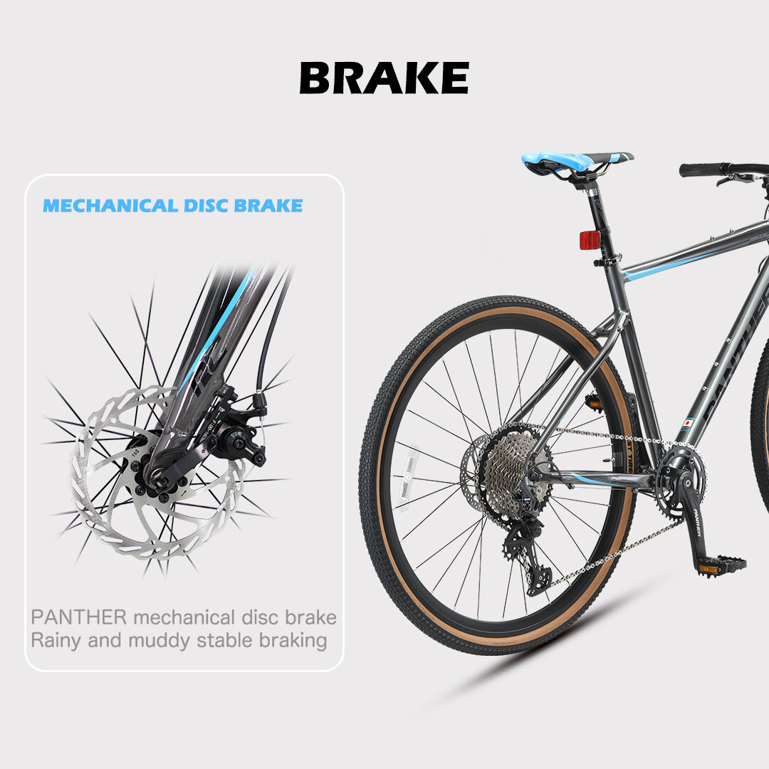 [NGƯỜI BÁN HÀNG SG] Xe đạp địa hình PANTHER HADES 12 tốc độ SHIMANO 700 x 40C Phanh đĩa tay lái phẳng Xe đạp địa hình cơ bản Khung nhôm Phuộc