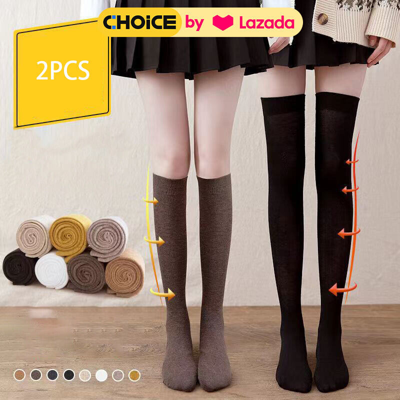 Mùa thu và mùa đông dày hơn đầu gối vớ cho phụ nữ dày đồng phục ấm cao xi lanh chống trượt vớ áp lực bắp chân vớ