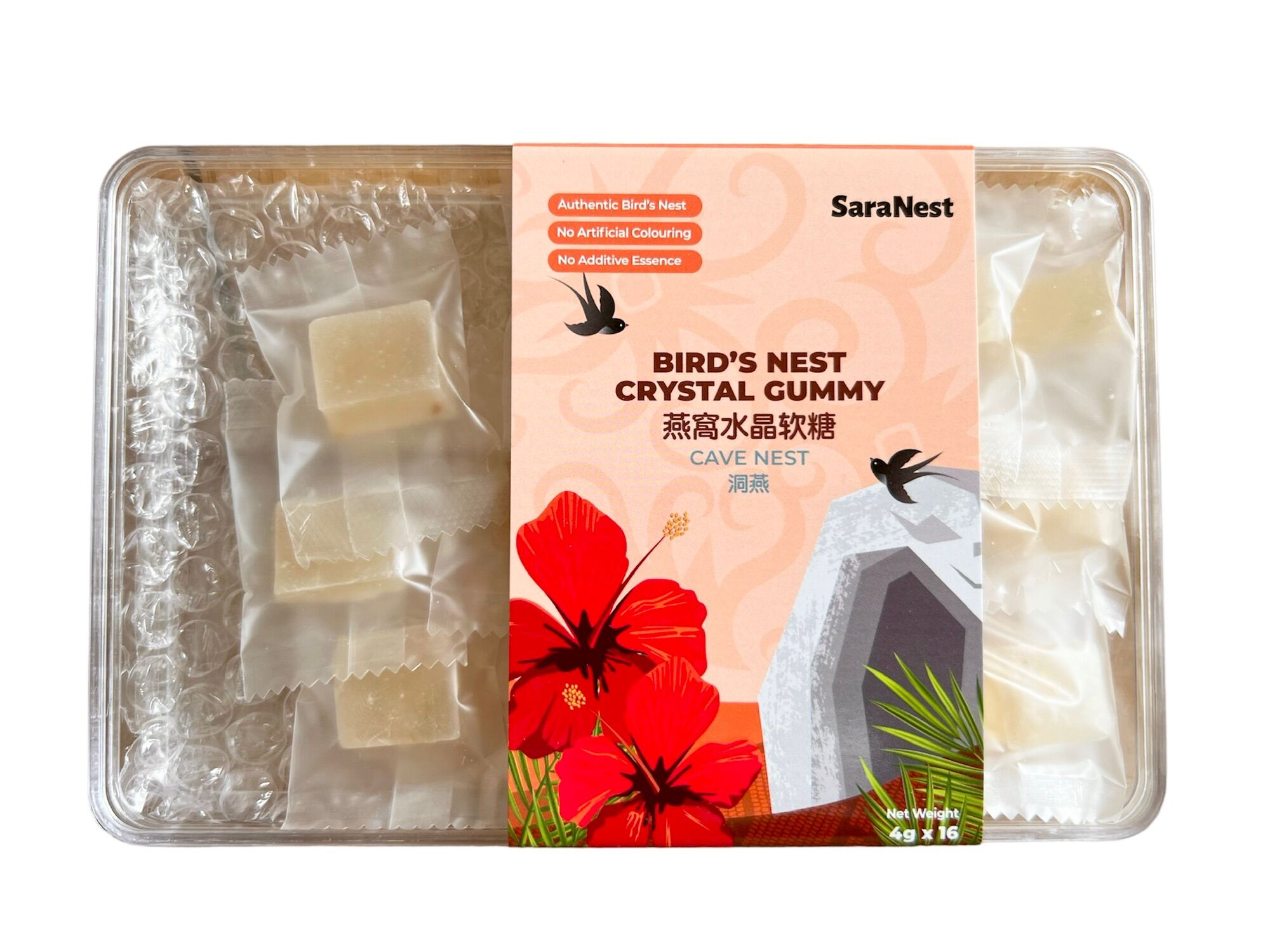 SARANEST Bird's Nest Crystal Gummy (4gx16s/box) 砂拉越燕窝水晶软糖
