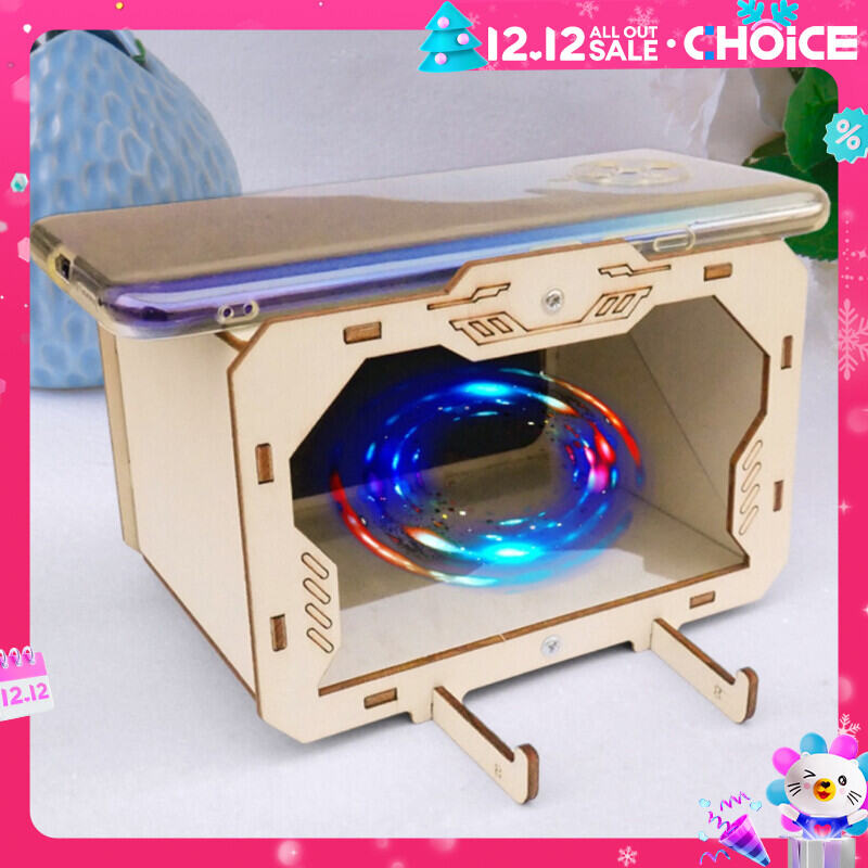 Hộp Gỗ 3D Hologram, Hộp Chiếu Phim 3D Cho Điện Thoại Thông Minh, Đồ Chơi Steam Tự Lắp Hộp Tạo Ảo Ảnh Cho Bé có kèm tờ Hướng dẫn lắp ráp