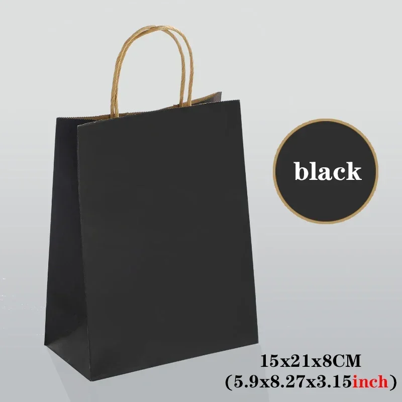 10/30/50pcs Holiday Party Gift Bag with Handle Jewelry Shopping Bag Christmas Valentines Day Marriage Gift Colored Paper Bag
