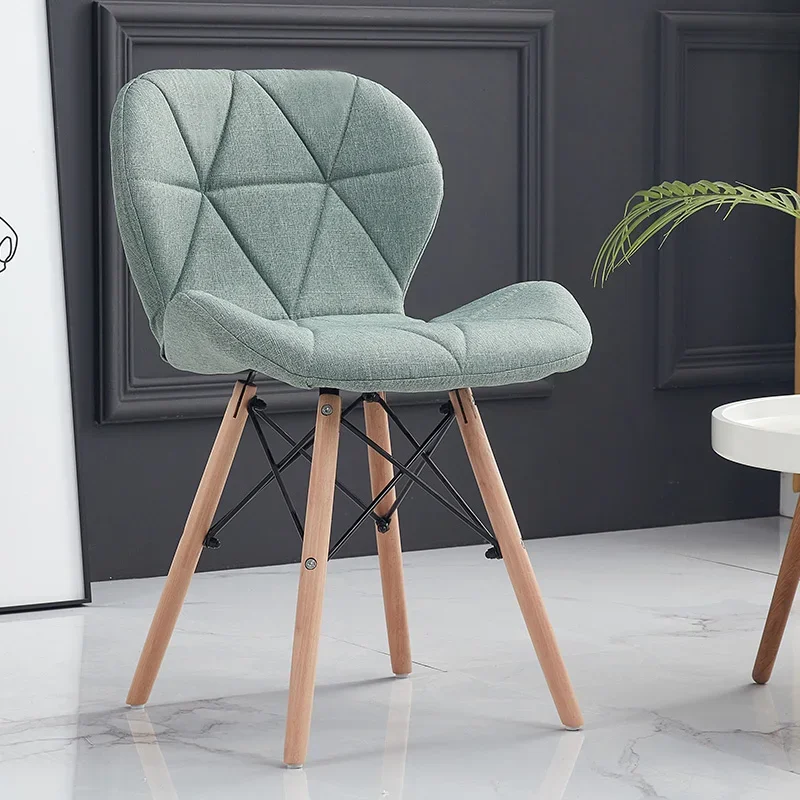 Nordic Chair Modern Simple Home Internet Celebrity Ins Stool Backrest Makeup Eames Desk Chair Butterfly Dining Chair