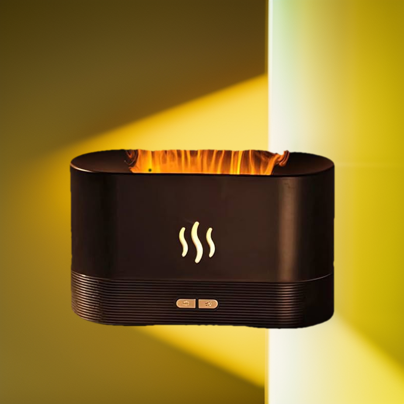 Portable Colorful Flame Aroma USB Diffuser with 7 Color LED Fire Flame. 