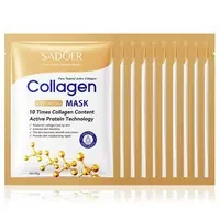 SADOER | 10pcs SADOER Collagen Anti Wrinkle Face Mask Moisturizing Anti Aging Repair Brightening Facial Masks Skin Care