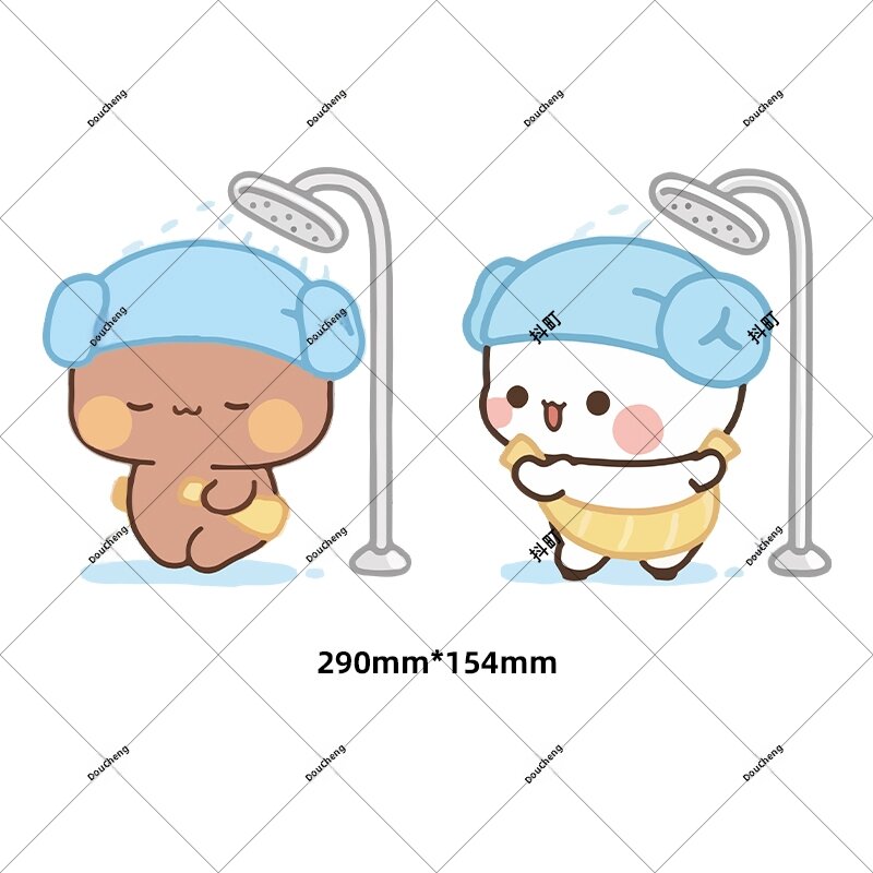 DOUDING | Cartoon Lovely Creative Mirror Decorative Stickers