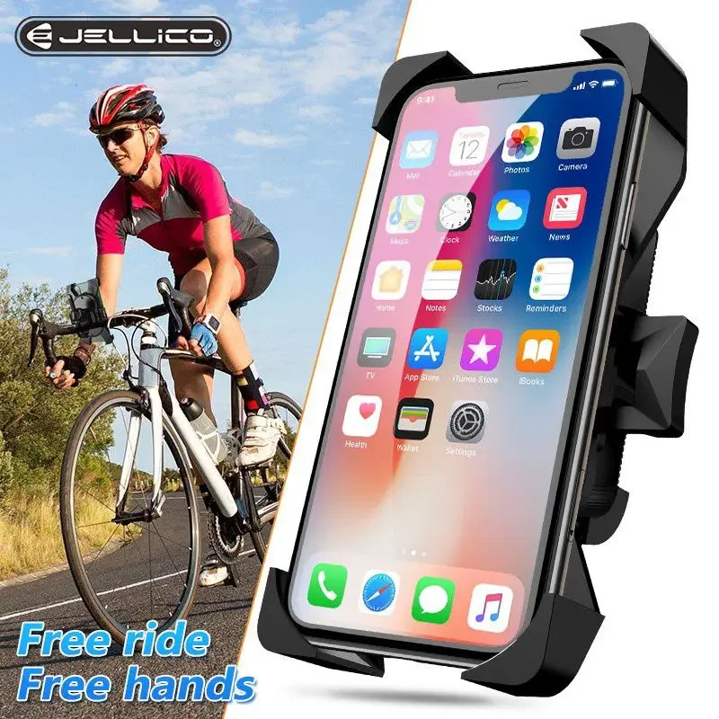 Jellico Motorbike Bicycle Phone Holder Stand Non Slip Universal 360 Degree Rotation Cycling Holder Bike Phone Stand Holder bicycle mobile holder handphone holder motorcycle bike phone holder bike mobile holder motorcycle phone holder bicycle phone