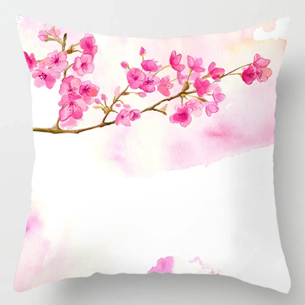 Pink Flowers Square pillow case40×4045×4550×5060×60Soft cushion cover.Living room/Bedding cushion pillow.