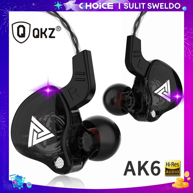 QKZ AK6 Wired Sports Earphones with Mic and Noise Cancelling