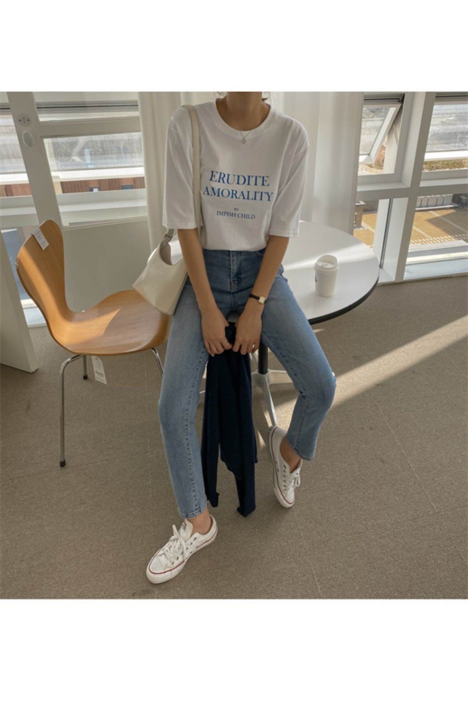 Light Blue High Waist Straight Leg Jeans Women's Slimming Elastic Cotton Stretch Denim Pants Spring Autumn Winter Fashion · v2