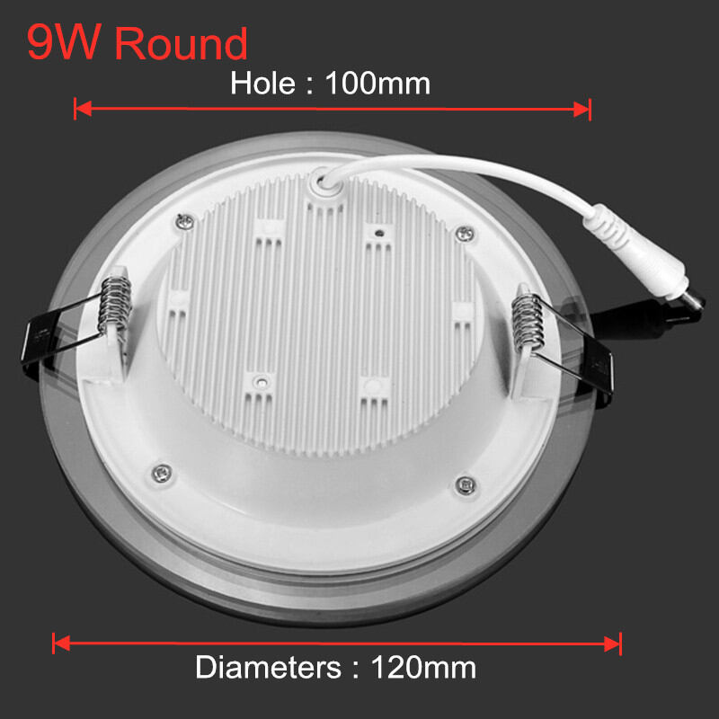 LED Panel Light Round Glass Panel Downlight 6W 9W 12W 18W Ceiling Recessed Lights Spot Light Indoor Lamps 85-265V