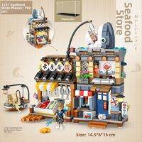 Educational Toy Block Set Hong Kong Street Food Scene 6-12 Years