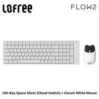Lofree Xiao Ding 2 Low Profile Switch Keyboard Aluminum Alloy Mechanical Keyboard Bluetooth 2.4G USB Tri-Mode Wireless Silent Compact Keyboard for Mac PC Office Typing