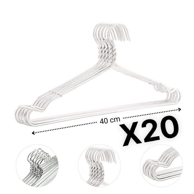 Bộ 20 móc treo quần áo người lớn, móc phơi đồ người lớn nhôm cao cấp, móc phơi đồ cực kỳ chắc chắn - Huy Tưởng