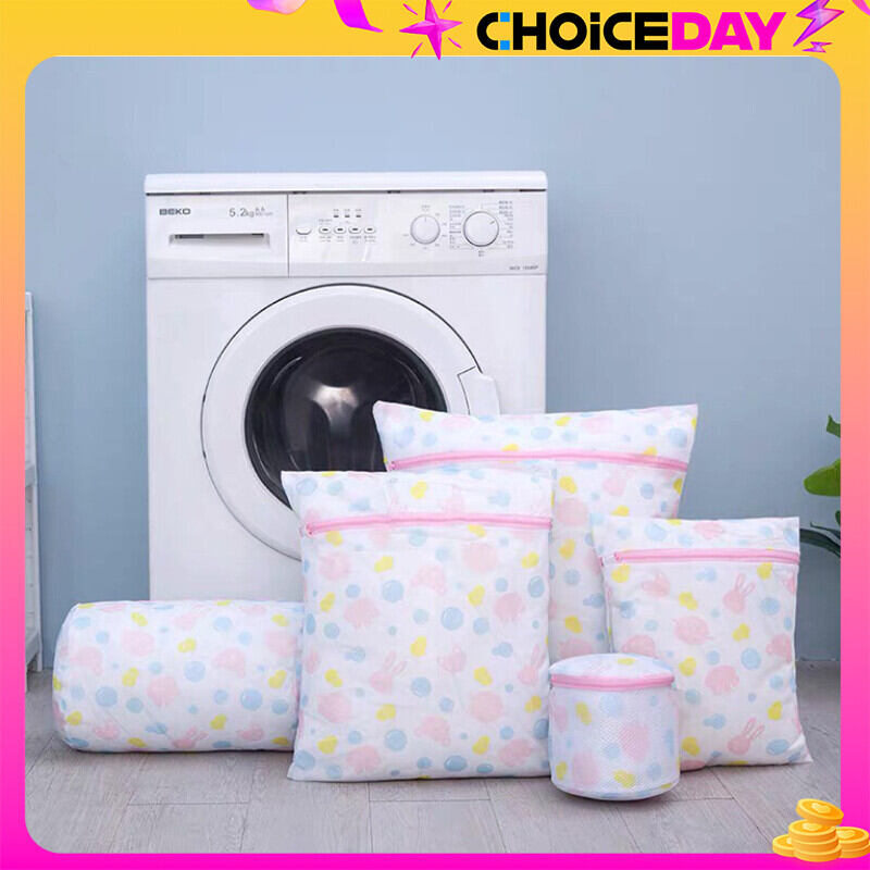 [ Combo 5 túi ] Túi lưới giặt đồ 5 chi tiết hình hoa, Sét 5 túi giặt bảo vệ quần áo chống biến dạng,Túi giặt máy tiện dụng có khóa kéo kích thước lớn nhỏ tiện dụng