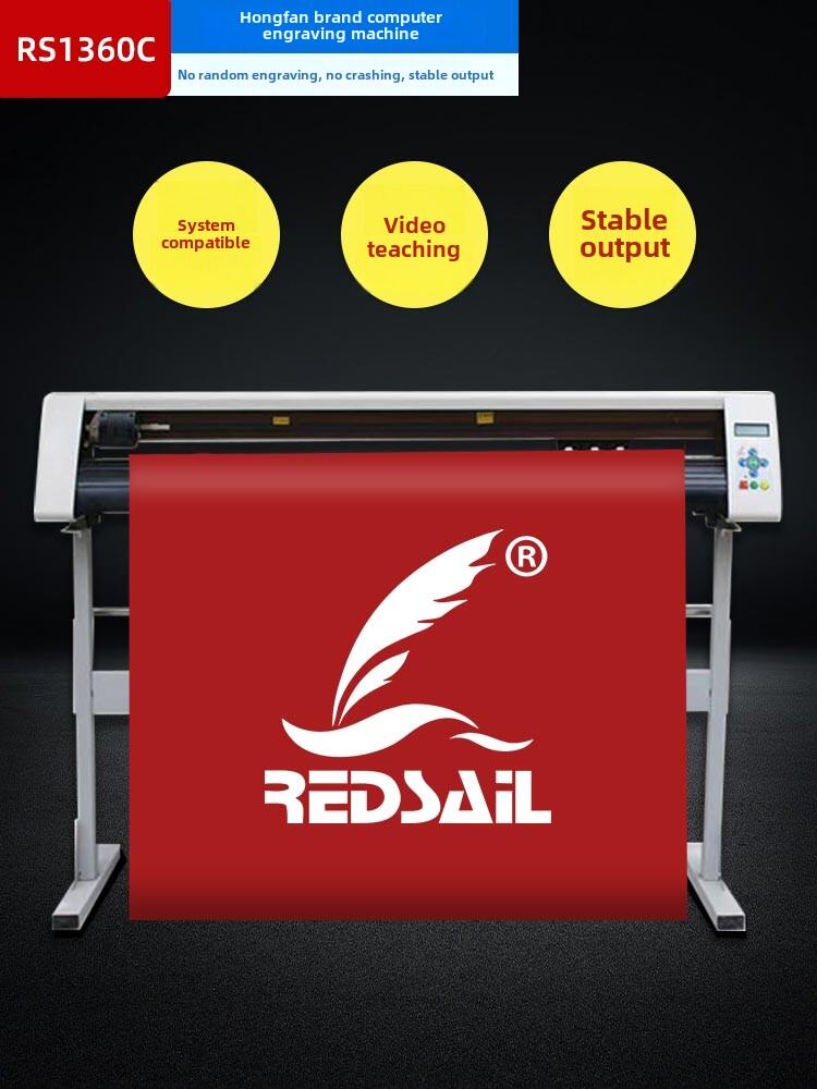 Red Sail 1360 Type Vinyl Cutters Diatom Ooze Flower-Carving Machine Carving Machine Adhesive Wall Sticker Reflective Film Cutter Sign Making Machine. 