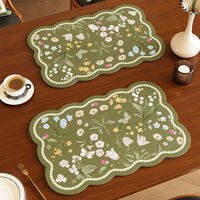 ovzf | Vintage Style Tablemat Waterproof and Greaseproof No-Wash