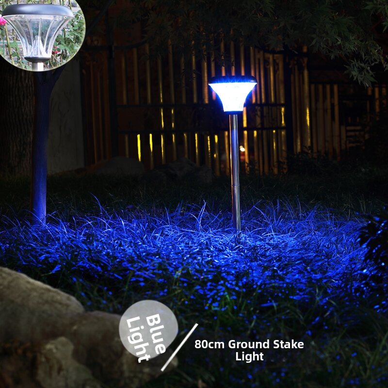 Solar Powered Lawn Lights Outdoor Courtyard Waterproof Garden Villa Fence Post Headlights Home LED Automatic Column Head Wall Lights