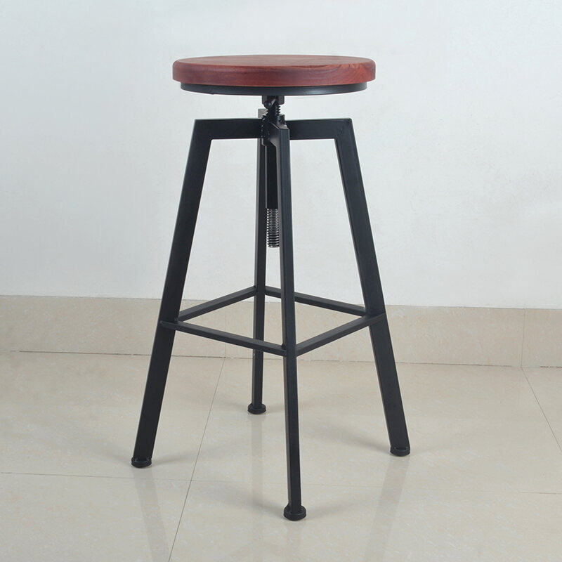 iron and wood stool