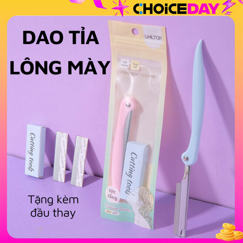Dao tỉa lông mày + tặng kèm đầu dao thay sắc và bén (gấp gọn được).