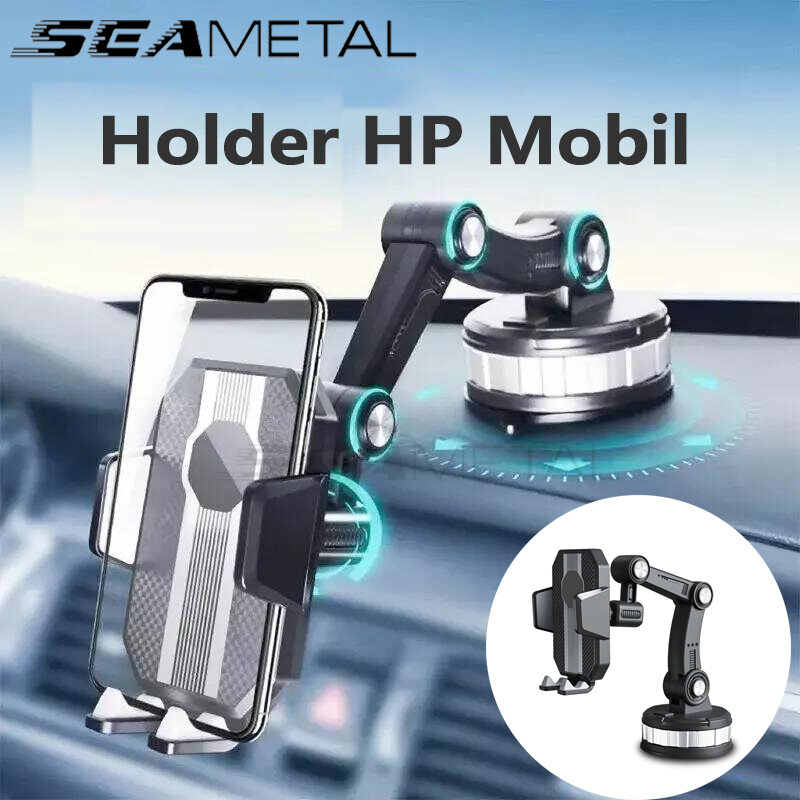 SEAMETAL Holder Hp Mobil 4in1 Untuk Pemasangan Di Dashboard Kaca Dudukan Telepon Mobil Holder HP Di Mobil Harga 19,900 rupiah*Gratis Ongkir