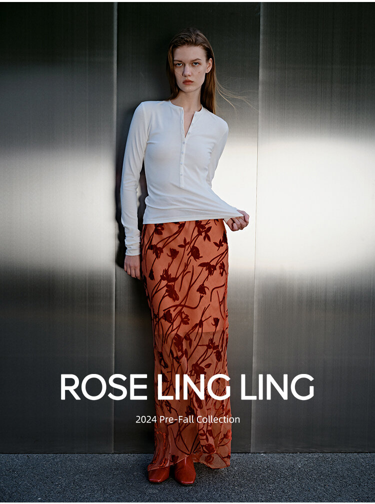 RoseLingLing Ultra-Fine Australian Silk Wool Blend Slimming Knit T-Shirt with Henley Collar for Women Casual Summer Style