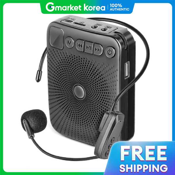 Portable Wireless Microphone Speaker Bluetooth Amplifier Loudspeaker for Lectures, Guides,