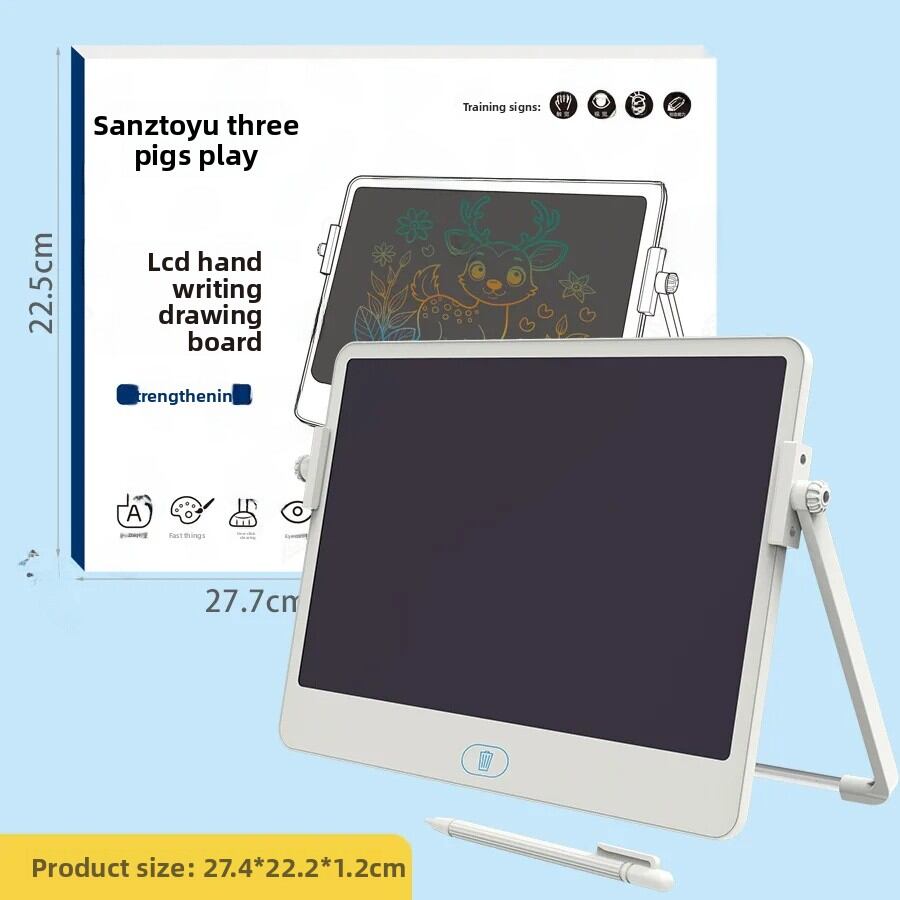 LCD Drawing Board with Stand Electronic Writing Board Erasable Blackboard Doodle Painting Childrens Toy Cross-border