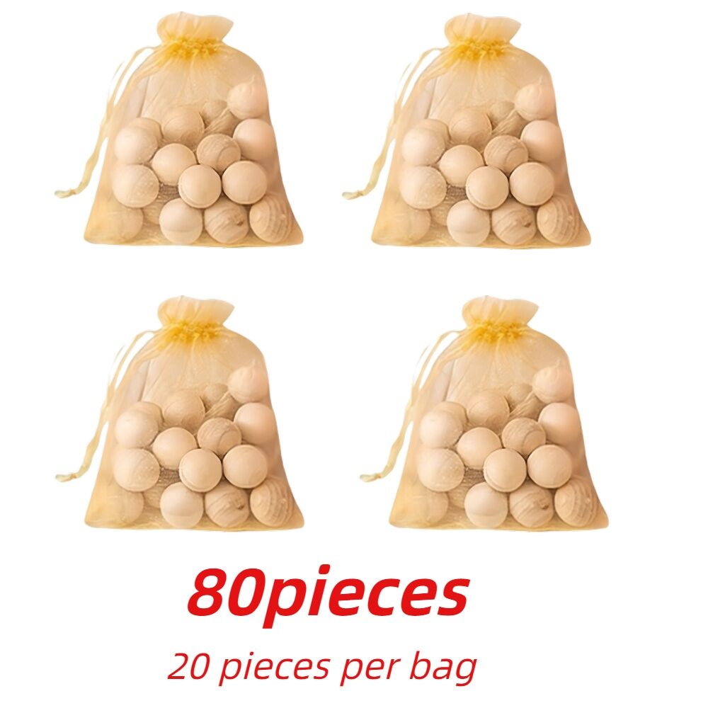 80-Piece Cedar Camphor ballsWardrobe deodorizing mildew-proofing and insect-proofingA Natural Moth BallsDeodorant Balls