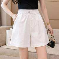 QIAOXIZI | A-line Cotton Shorts High-waisted Casual Wide-leg Womens
