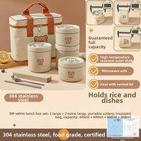 WORTHBUY | Insulated Stainless Steel Lunch Box Microwavable