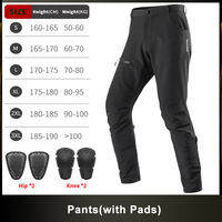 WOSAWE | WOSAWE Motorcycle Pants Men Women Motocross Pants with Hip Knee Pads Windproof Adjustable Mountain Riding Trousers Moto Clothing