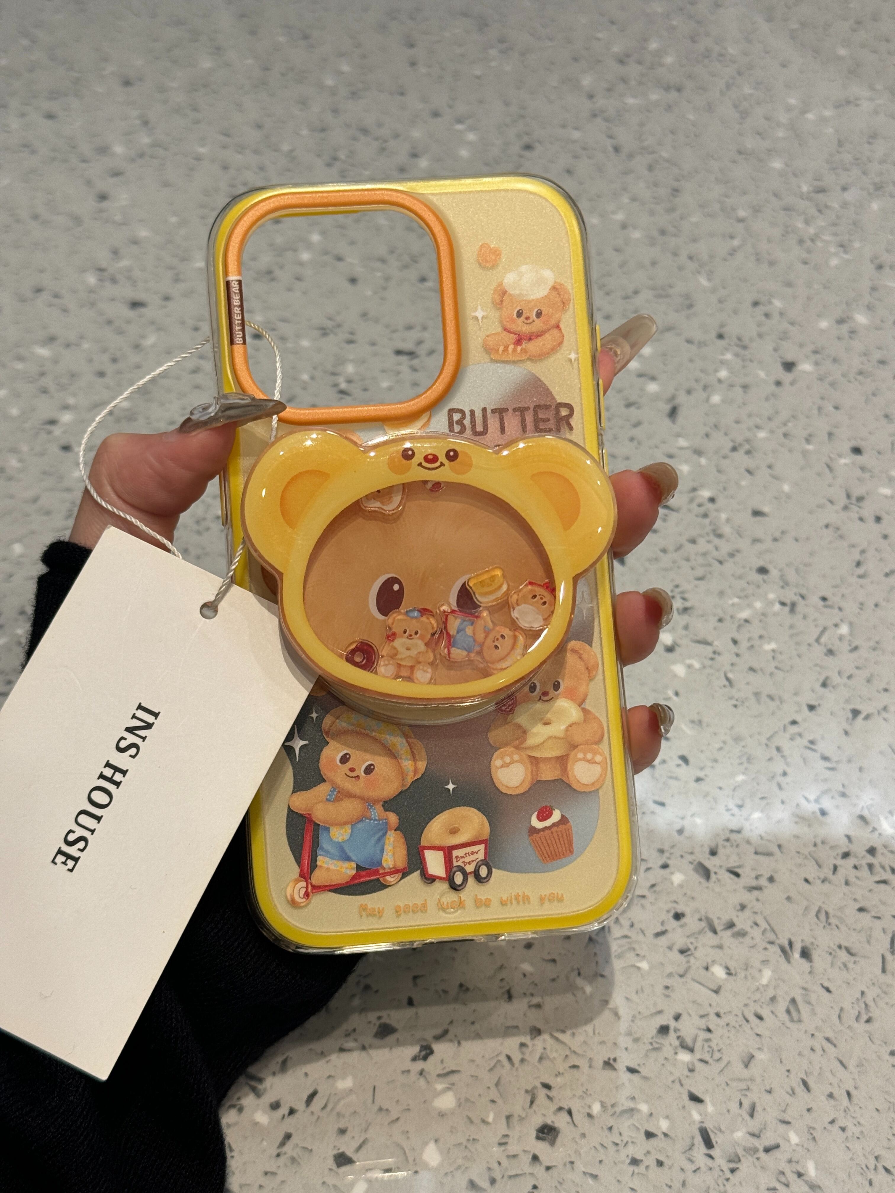 Butterbear Cartoon Phone Case For Iphone 16 Pro Max - Anti-Fall